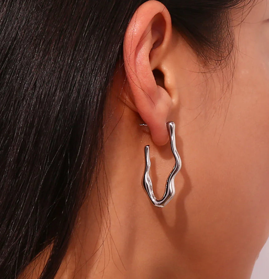 Wavy Abstract Earring
