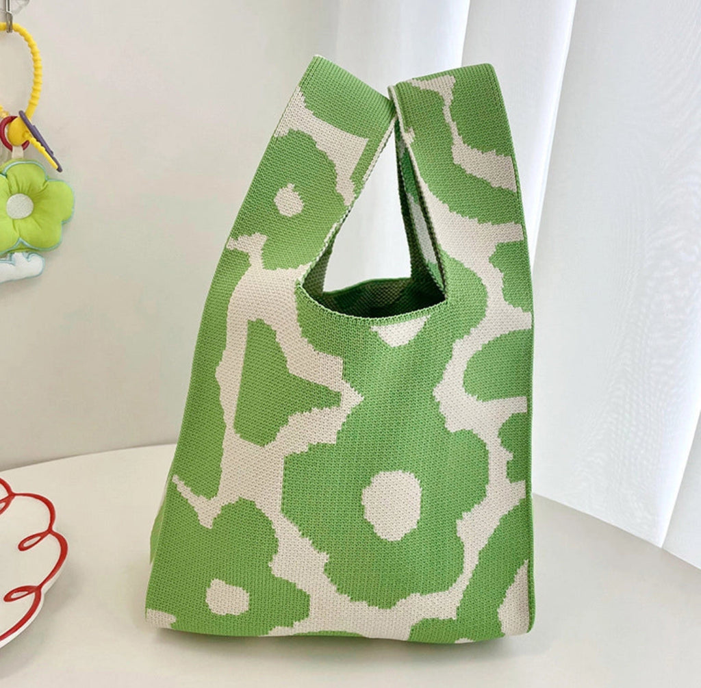 Floral knit bag